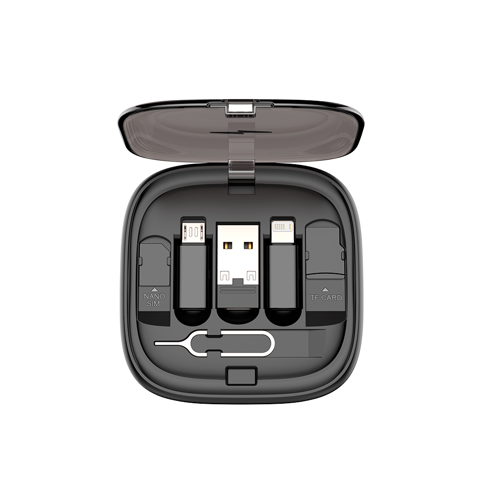 Kit con adaptador y cable para viajeros